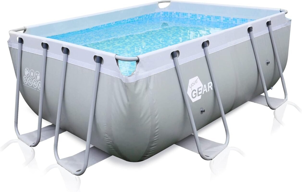 your GEAR Steel Frame Pool - div. Modelle/Größen - rund rechteckig oder quadratisch, 70-122 cm hoch Stahlrahmenpool Gartenpool Aufstellpool Schwimmbecken 300x200 300x300 400x200 Ø 366cm Ø 457cm