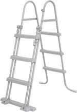 Bestway Power Steel Frame Pool Set mit Filterpumpe 404 x 201 x 100 cm, grau, eckig