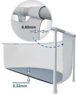 Intex 26716NP – Aufstellpool Prism Frame Rund, Filterpumpe 2006 L/h, Leiter, 8592 L, Stahl und PVC, Grau, 366x99 cm