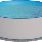 Planet Pool Stahlwandpool rund Exklusiv 450x150 cm, Stahl 0,8 mm weiß, Folie 0,6 mm blau, Einhängebiese