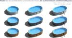 Gre Pool KITPR453W Sicilia - Aufstellpool aus Stahl, rund, mit Holzoptik. Abnehmbare Gartenpool. 460 x 120 cm