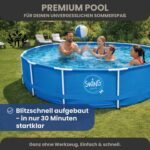 HAF - Swing Frame Pool rund Grau Rattan-Optik (Ø 305 cm, 76 cm tief) - Gartenpool mit 4.500 Liter - Robust, UV-geschützt & korrosionsbeständig - Stabiler Metallrahmen - Schnellaufbau ohne Werkzeug