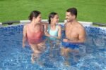 Bestway® Steel Pro MAX™ Aufstellpool Komplett-Set mit Filterpumpe Ø 396 x 122 cm, lichtgrau, rund