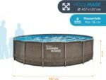 Summer Waves Rundpool Active Frame Swimmingpool Ø 457 x 106 cm, braun Rundpool