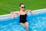 Bestway Power Steel Frame Pool Set mit Filterpumpe 305 x 200 x 84 cm, grau, oval