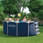 Intex 28930GH 3.66m x 1.22m Navy Blue Metal Frame Pool Set (Contents: One Pool Liner, Metal Frames and One Ladder)