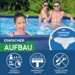 Bestway Steel Pro Frame Pool ohne Pumpe 400 x 211 x 81 cm , dunkelblau, eckig