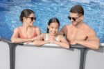 Bestway® Steel Pro MAX™ Aufstellpool Komplett-Set mit Filterpumpe Ø 396 x 122 cm, lichtgrau, rund