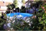 Planet Pool Stahlwandpool rund Exklusiv 450x150 cm, Stahl 0,8 mm weiß, Folie 0,6 mm blau, Einhängebiese