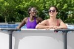 Bestway® Steel Pro MAX™ Aufstellpool Komplett-Set mit Filterpumpe Ø 396 x 122 cm, lichtgrau, rund