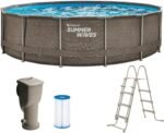 Summer Waves Rundpool Active Frame Swimmingpool Ø 457 x 106 cm, braun Rundpool