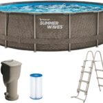 Summer Waves Rundpool Active Frame Swimmingpool Ø 457 x 106 cm, braun Rundpool