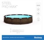 Bestway Steel Pro Max Framepool-Set, rund, mit Filterpumpe & Sicherheitsleiter 366 x 100 cm