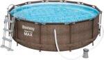 Bestway Steel Pro Max Framepool-Set, rund, mit Filterpumpe & Sicherheitsleiter 366 x 100 cm