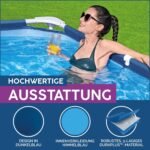 Bestway Steel Pro Frame Pool ohne Pumpe 400 x 211 x 81 cm , dunkelblau, eckig