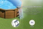 Gre Pool KITPR453W Sicilia - Aufstellpool aus Stahl, rund, mit Holzoptik. Abnehmbare Gartenpool. 460 x 120 cm