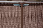 Bestway Steel Pro MAX Frame Pool-Set mit Filterpumpe Ø 366 x 100 cm, Rattan-Optik (Schokobraun), rund
