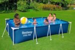 Bestway Steel Pro Frame Pool ohne Pumpe 400 x 211 x 81 cm , dunkelblau, eckig
