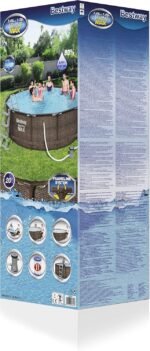 Bestway Steel Pro Max Framepool-Set, rund, mit Filterpumpe & Sicherheitsleiter 366 x 100 cm