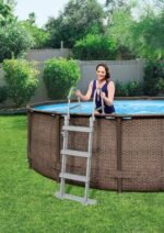 Bestway Steel Pro Max Framepool-Set, rund, mit Filterpumpe & Sicherheitsleiter 366 x 100 cm